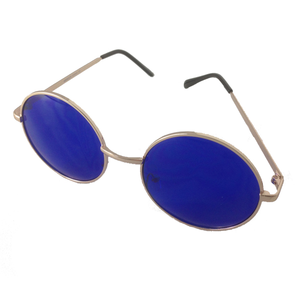 Lennon-Sonnenbrille mit blauen GlÃ¤sern