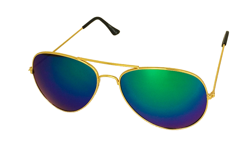 Flieger-Brille mit bunten SpiegelglÃ¤sern
