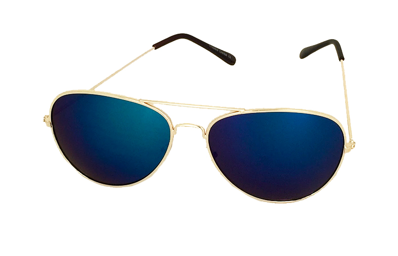 Flieger-Brille mit blauen SpiegelglÃ¤sern