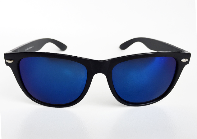 Wayfarer-Sonnenbrille mit blÃ¤ulichem Glas - sunlooper.ch - billede 3