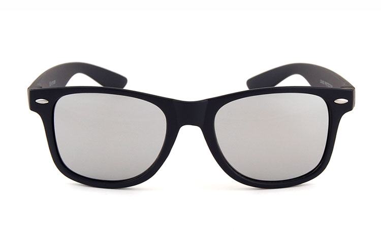 Schwarze Wayfarer, verspiegelt - sunlooper.ch - billede 2