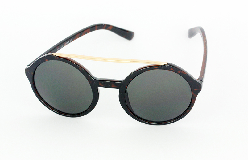 GroÃŸe, runde Sonnenbrille, dunkles schildkrÃ¶tenbraun