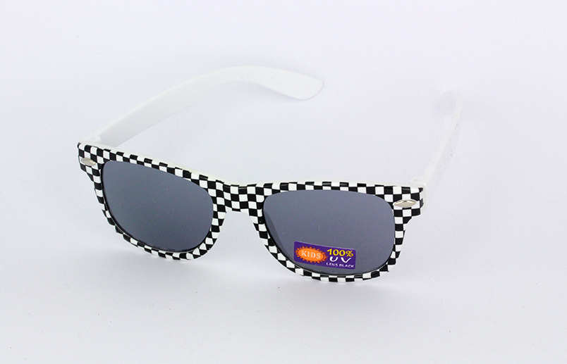 Kindersonnenbrille, weiÃŸ-schwarz kariert