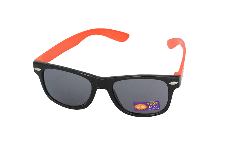 Kindersonnenbrille, schwarz-orange