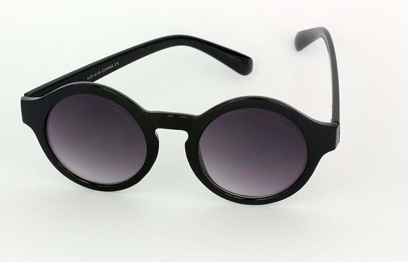 Chice, runde Damensonnenbrille, mattschwarz