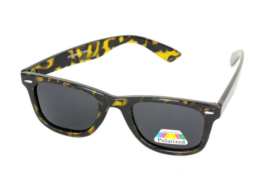 SchildkrÃ¶tenbraune polarisierte Sonnenbrille im Wayfarer-Design 