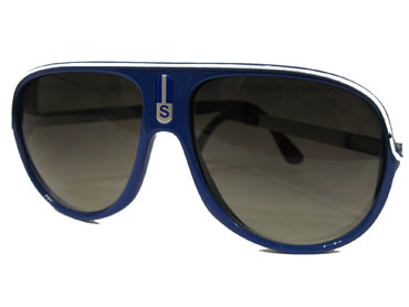 Blaue Pilotensonnenbrille