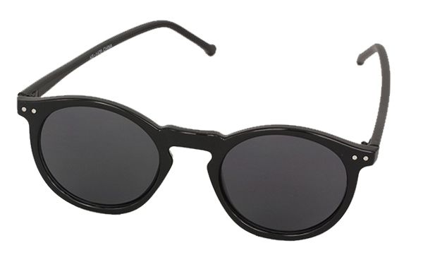 Schwarze runde Sonnenbrille