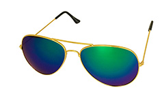 Flieger-Brille mit bunten SpiegelglÃ¤sern - Design nr. 3222