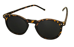 Runde schildkrÃ¶ten-braune Sonnenbrille mit dunklen GlÃ¤sern - Design nr. 3235
