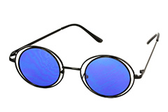 LuxuriÃ¶se Lennon-Sonnenbrille mit blauen GlÃ¤sern - Design nr. 1114