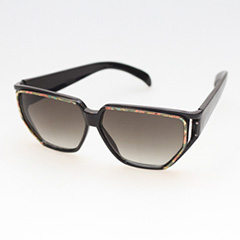 GÃ¼nstige schwarze Sonnenbrille mit Blumen - Design nr. 280