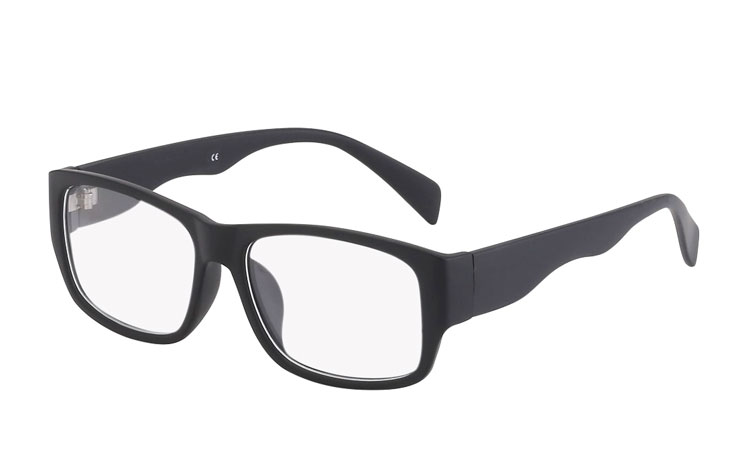 Mattschwarze Brille ohne StÃ¤rke - Design nr. 3020