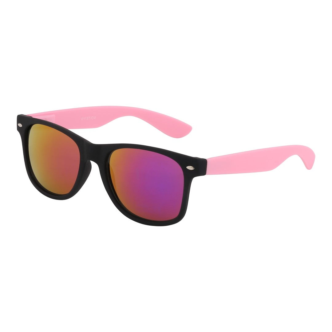 Wayfarer mit rosa BÃ¼geln und farbigen GlÃ¤sern - Design nr. 3094