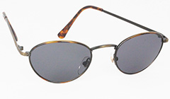 Ovale Metallsonnenbrille mit braunen BÃ¼geln - Design nr. 3117