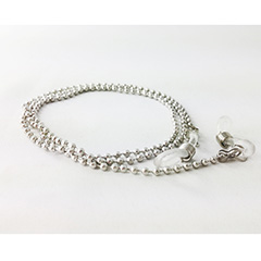 BrillenbÃ¤ndel mit silbernen Perlen - Design nr. 3164