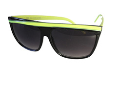 Schwarz-gelbe Sonnenbrille - Design nr. 844