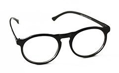 Schwarze, mnoderne Brille, rundes Design, ohne StÃ¤rke - Design nr. 891